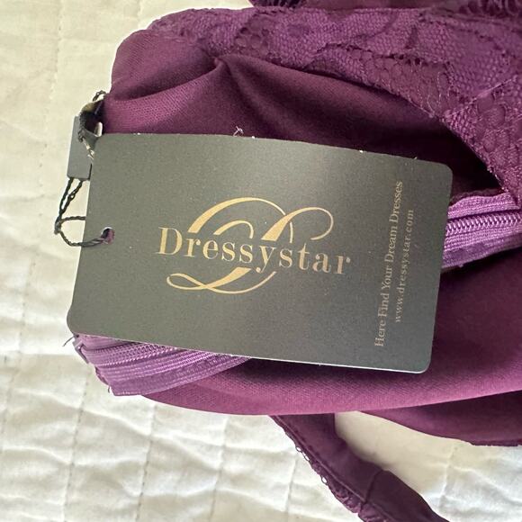 DRESSYSTAR Womens Dress 2XL Purple Lace Halter Retro Y2K Grunge Whimsigoth - Picture 7 of 13